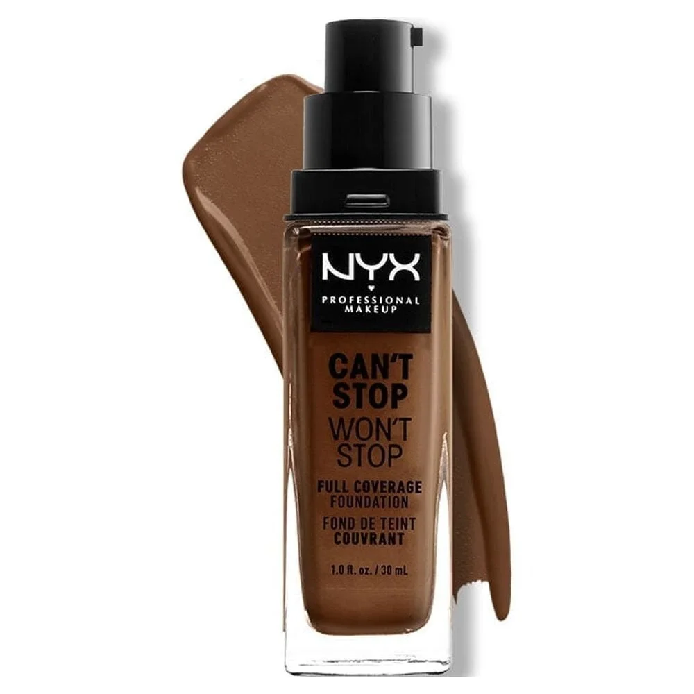 NYX Can't Stop Won't Stop Full Coverage Foundation Cocoa CSWSF21‎ 1.0oz 30ml NEW